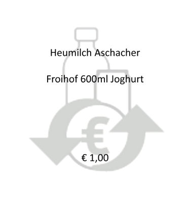 Picture of PFAND - Heumilch Aschacher, Froihof 600ml Joghurt