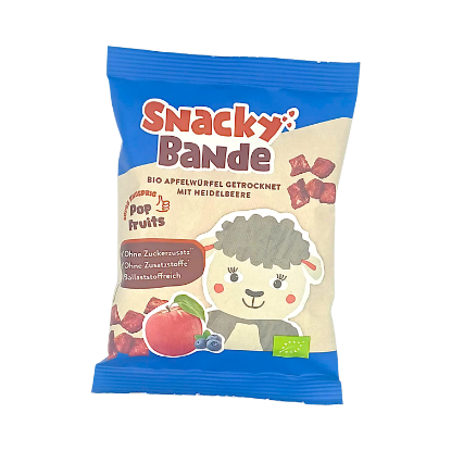 Zeige Details für Snackybande Apfelwürfel mit Heidelbeere Bild von Snackybande Apfelwürfel mit Heidelbeere