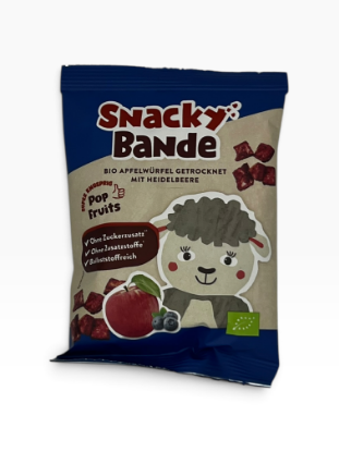 Bild von BIO - Snackybande Apfelwürfel mit Heidelbeere